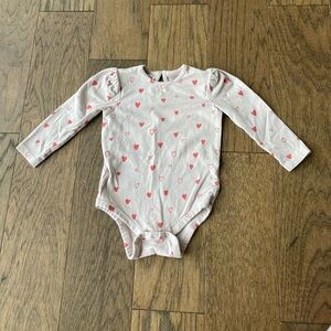 Pehr Heart Puff Sleeve Onesie Bodysuit - 12-18 months